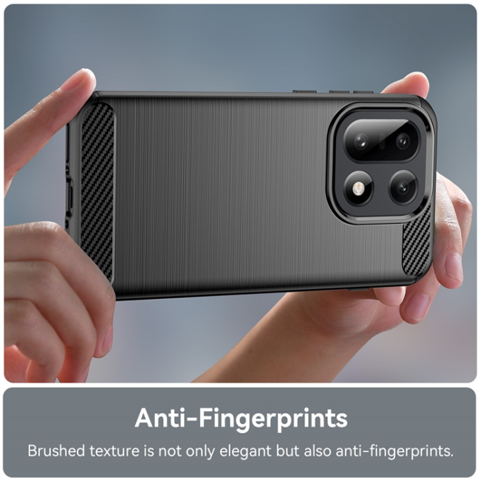 A-One Brand - OnePlus 15 5G Mobilskal Carbon Fiber Texture Brushed - Svart