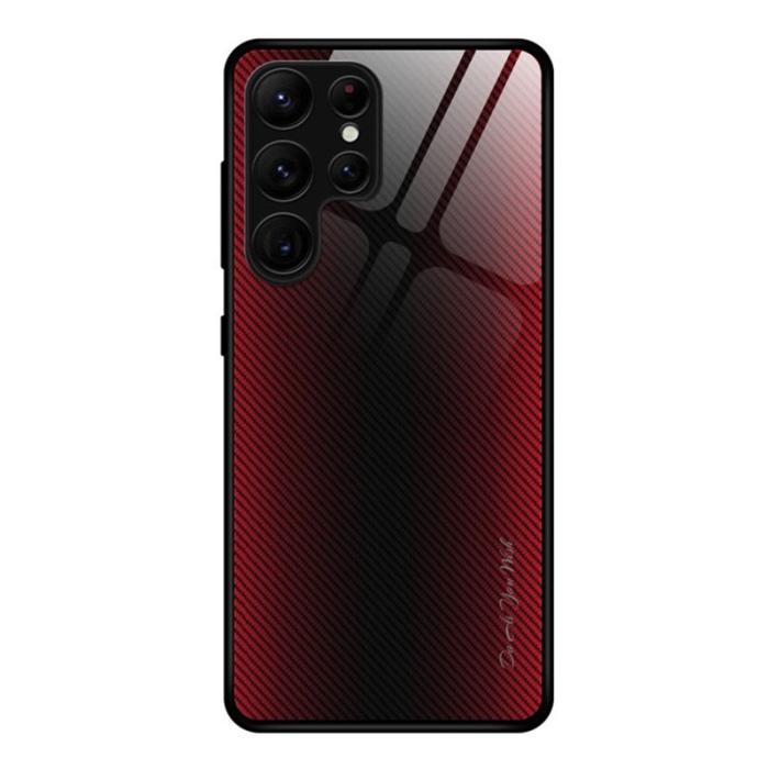 OEM - Mobilskal för Samsung Galaxy S26 Ultra Kolfiber + TPU - Röd