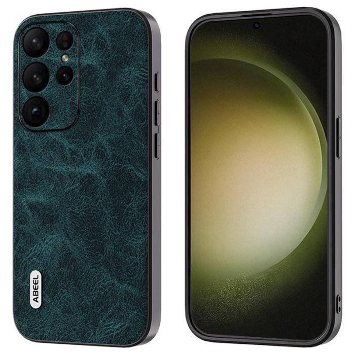 ABEEL - ABEEL Mobilskal till Samsung Galaxy S24 Ultra Läder Fantasy Lychee Blå