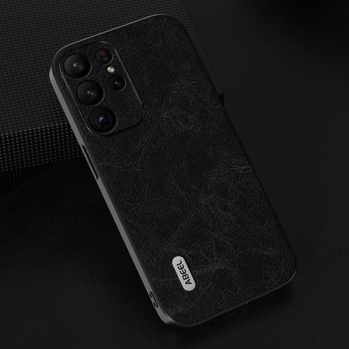 ABEEL - ABEEL Mobilskal till Samsung Galaxy S24 Ultra Läder Fantasy Lychee Svart