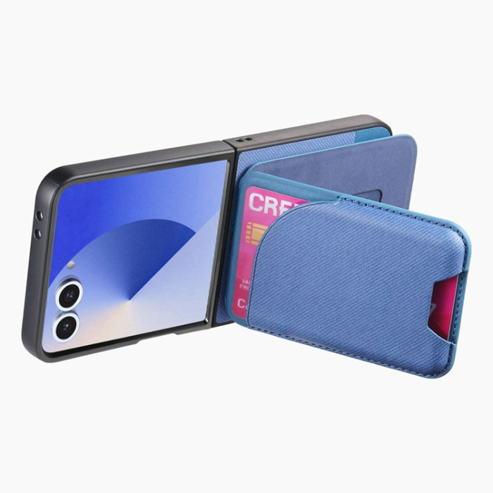 A-One Brand - Galaxy Z Flip 7 Mobilskal Magsafe Korthållare Kickstand - Blå