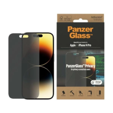 PanzerGlass - PanzerGlass iPhone 14 Pro H&auml;rdat Glas Sk&auml;rmskydd Privacy Classic Fit