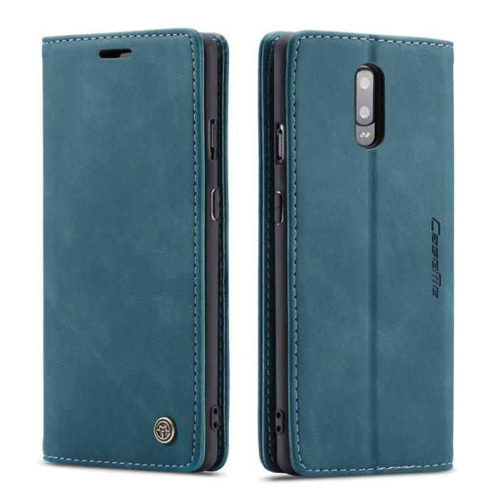 Caseme - CASEME 013 Flip Konstläder Plånboksfodral för OnePlus 7 - Blå