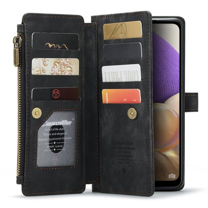 Caseme - CASEME Konstläder Plånboksfodral för Samsung Galaxy A23/M23/F23 5G - Svart