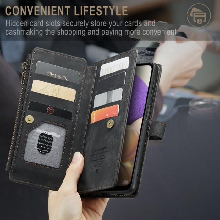 Caseme - CASEME Konstläder Plånboksfodral för Samsung Galaxy A23/M23/F23 5G - Svart