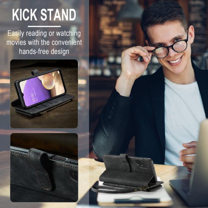 Caseme - CASEME Konstläder Plånboksfodral för Samsung Galaxy A23/M23/F23 5G - Svart