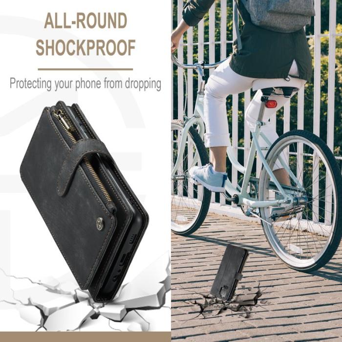 Caseme - CASEME Konstläder Plånboksfodral för Samsung Galaxy A23/M23/F23 5G - Svart
