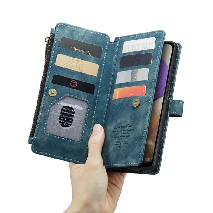 Caseme - CASEME Konstläder Plånboksfodral för Samsung Galaxy A32/M32 5G - Blå