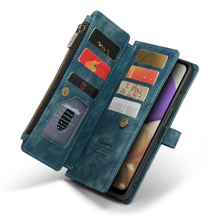 Caseme - CASEME Konstläder Plånboksfodral för Samsung Galaxy A32/M32 5G - Blå