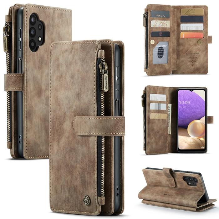 Caseme - CASEME Konstläder Plånboksfodral för Samsung Galaxy A32/M32 5G - Brun