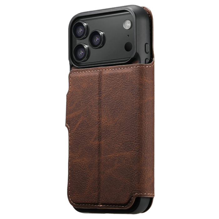 SUTENI - SUTENI iPhone 17 Pro Max Plånboksfodral Detachable Q-05 - Brun