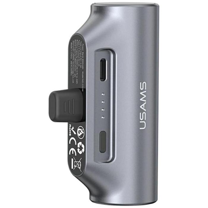 USAMS - USAMS Mini Tail Plug Bärbar Powerbank 3000mAh USB-C PB79