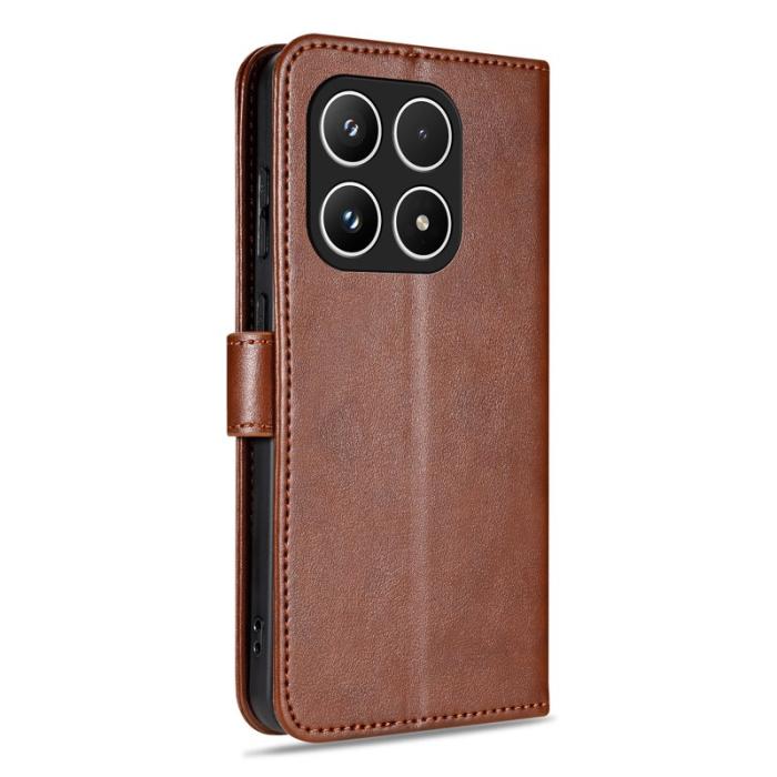 AZNS - AZNS Xiaomi 17 Plånboksfodral Anti-Scratch Konstläder - Brun