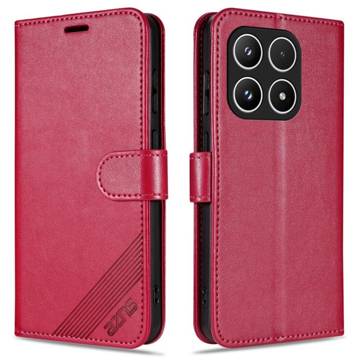 AZNS - AZNS Xiaomi 17 Plånboksfodral Anti-Scratch Konstläder - Röd