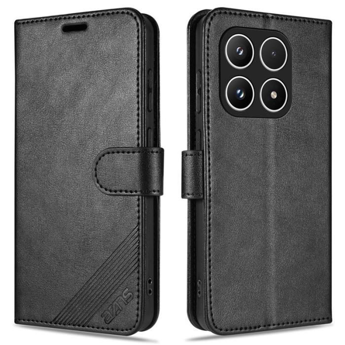 AZNS - AZNS Xiaomi 17 Plånboksfodral Anti-Scratch Konstläder - Svart