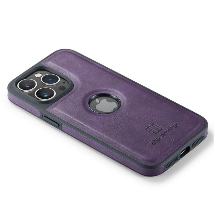 DG.MING - DG.MING Mobilskal till iPhone 12 Pro Max Logo View Lila PU Läder+PC+TPU