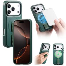 CASENEO - CASENEO iPhone 17 Pro Max Fodral - KonstL&auml;der + PC St&ouml;tt&aring;lig - Gr&ouml;n