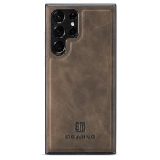 DG.MING - DG.MING Samsung Galaxy S22 Ultra Fodral PC+TPU+PU Brun
