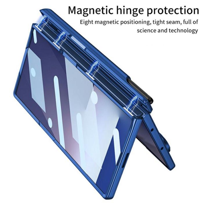 GKK - GKK Samsung Galaxy Z Fold7 Fodral Magnetisk Hinge - Grå