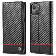 LC.imeeke - LC.IMEEKE iPhone 14 Plus Pl&aring;nboksfodral i Konstl&auml;der - Horisontell Rand