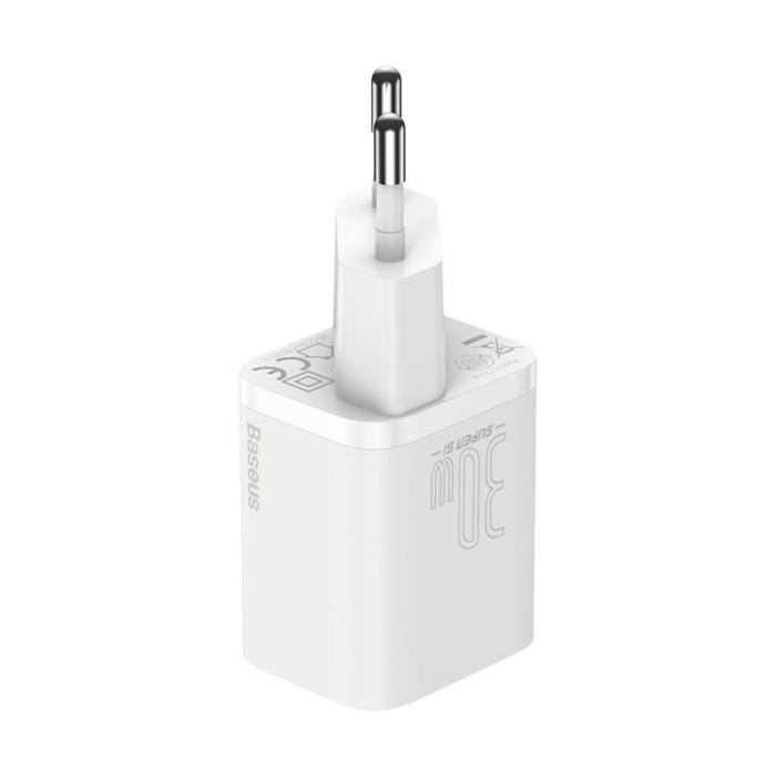 BASEUS - Baseus Super Si 1C Väggladdare USB-C 30 W - Vit