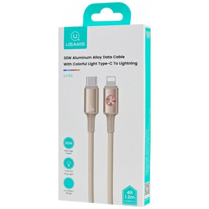 USAMS - USAMS USB-C Till Lightning Kabel 30W 1.2m Huan - Titan