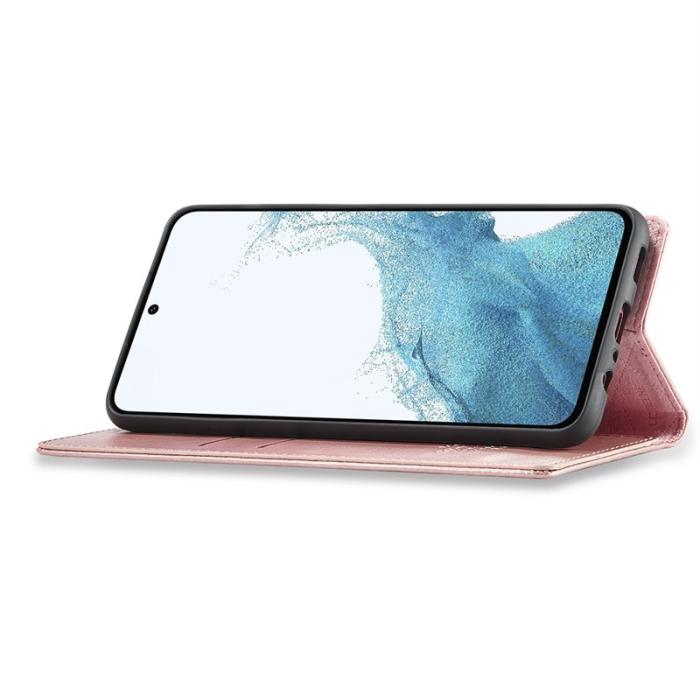 LC.imeeke - LC.IMEEKE Samsung Galaxy S25 Plånboksfodral Konstläder - Roséguld