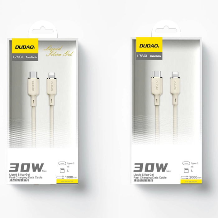 Dudao - Dudao USB-C till Lightning kabel 2m - Beige