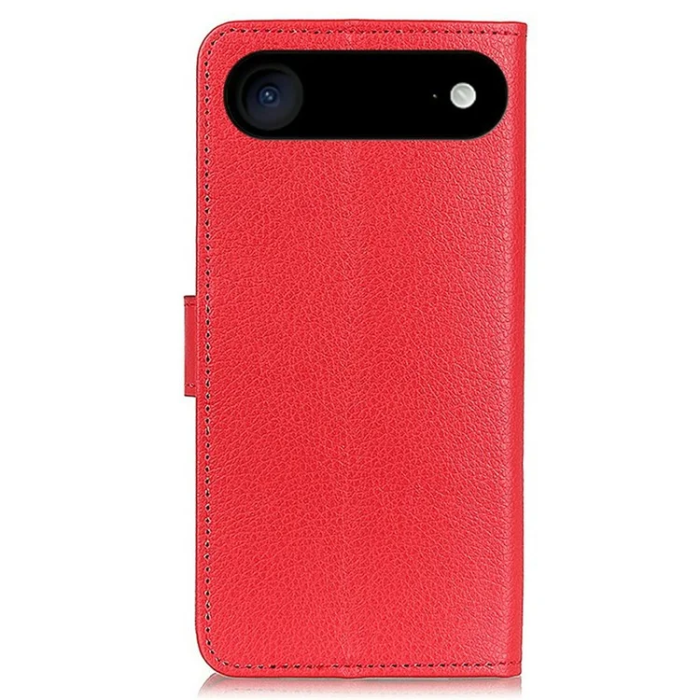 A-One Brand - iPhone 17 Air Plånboksfodral Litchi Texture - Röd