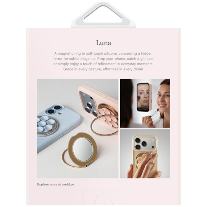 TELESIN - UNIQ Magsafe Mobilhållare Coehl Luna med Spegel Och Sugkopp - Blå