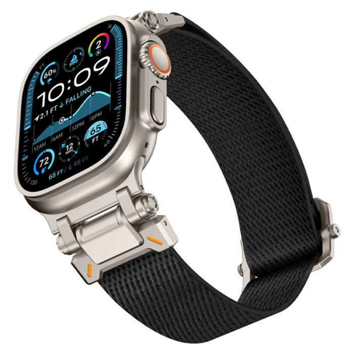 A-One Brand - Apple Watch 42/44/45/46/49mm Armband Nylon - Svart