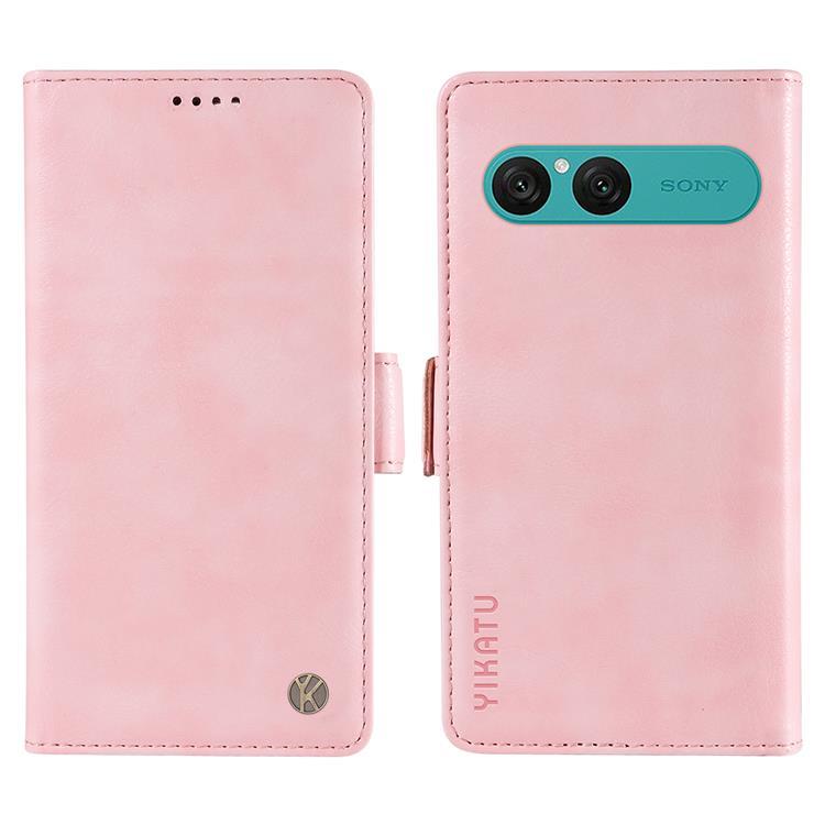 YIKATU Sony Xperia 10 VII Plånboksfodral Litchi Texture - Rosa | 2353 | AlltMobil