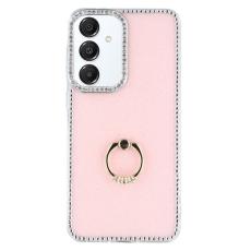 OEM - Samsung Galaxy S26 Plus Skal med Ring Kickstand TPU + PC - Glittrande Ljusrosa