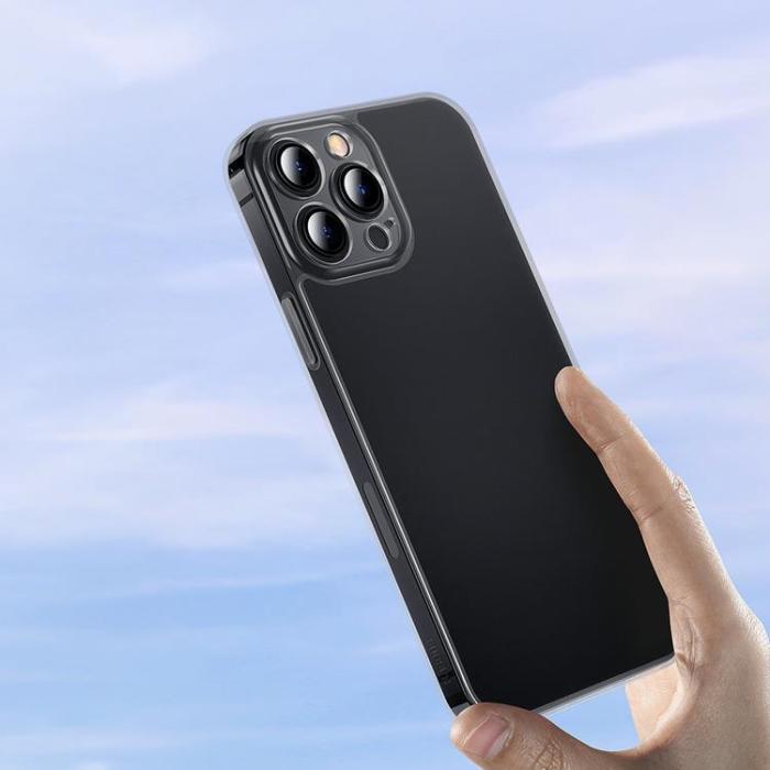 BASEUS - Baseus Frostat Glasskydd Skal iPhone 13 Pro - Svart