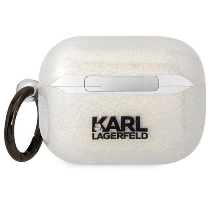 KARL LAGERFELD - KARL LAGERFELD AirPods Pro Skal Gliter Karl&Choupette - Clear