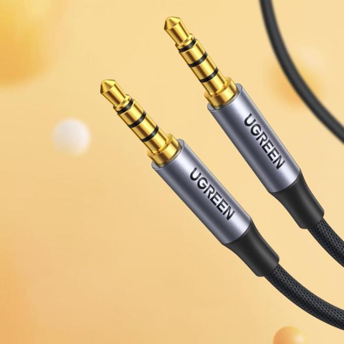 Ugreen - Ugreen AUX minijack 3.5 mm Kabel (hane) 3 m - Svart