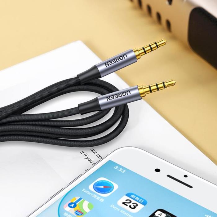 Ugreen - Ugreen AUX minijack 3.5 mm Kabel (hane) 3 m - Svart