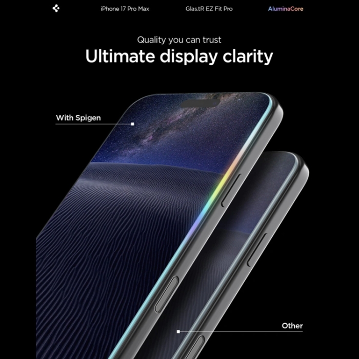 Spigen - Spigen Härdat glas Skärmskydd för iPhone 17 Pro Max EZ Fit Pro AC