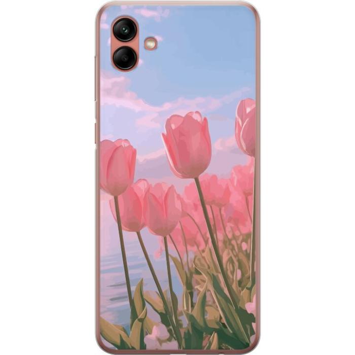 iSecrets - Mobilskal till Samsung Galaxy A04 med Rosa Tulpaner