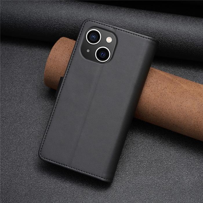 OEM - iPhone 15 Plus Plånboksfodral Zipper Flip - Svart