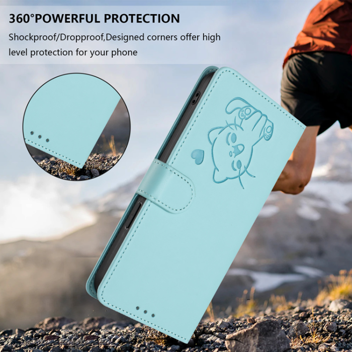 A-One Brand - OnePlus 15 Konstläder Plånboksfodral Love Cat Pattern Imprint