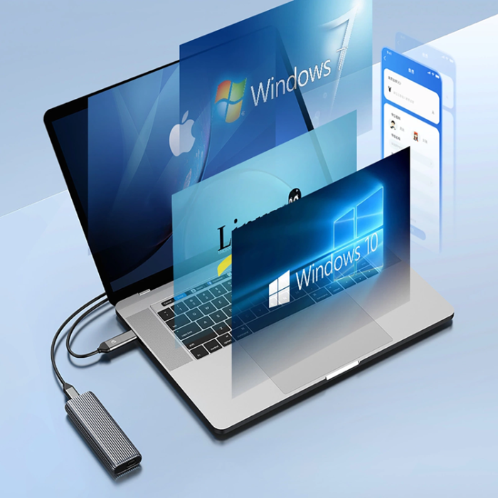 ORICO - Orico Diskenhet M.2 NVME USB-C 3.2 AM2C3-G2 - Grå