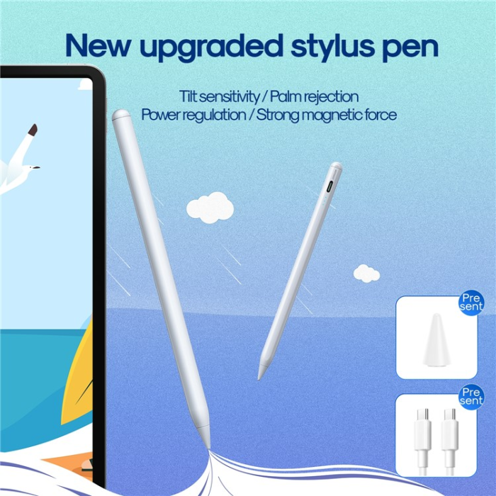 Joyroom - Joyroom Aktiv Kapacitiv Stylus Penna med 2 spetsar JR-X9S - Vit