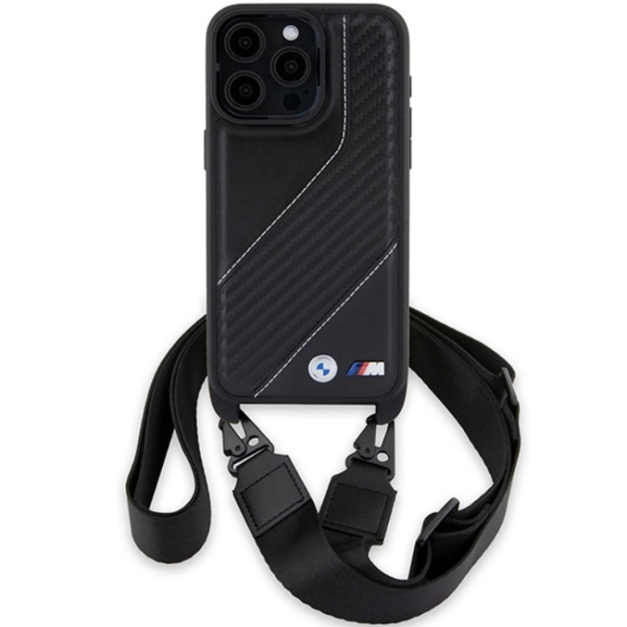 BMW - BMW iPhone 15 Pro Halsbandsskal M Edition Carbon Stripe