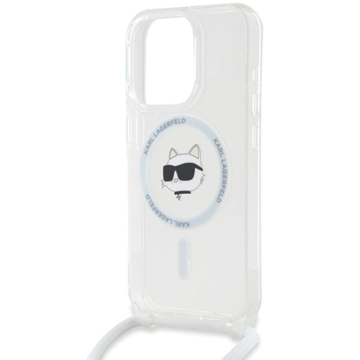 KARL LAGERFELD - Karl Lagerfeld iPhone 15 Pro Mobilskal Magsafe IML Choupette Head&Cord