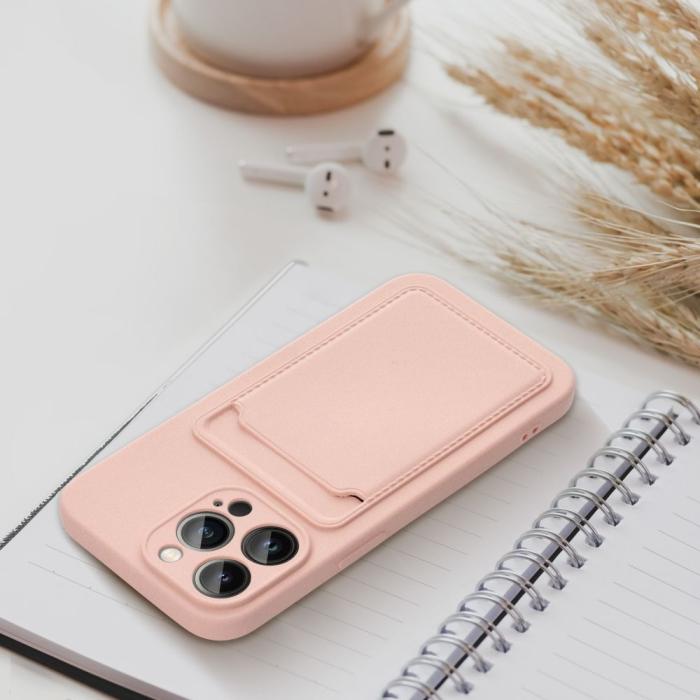 Forcell - iPhone 11 Skal Forcell Korthållare Mjukplast - Rosa
