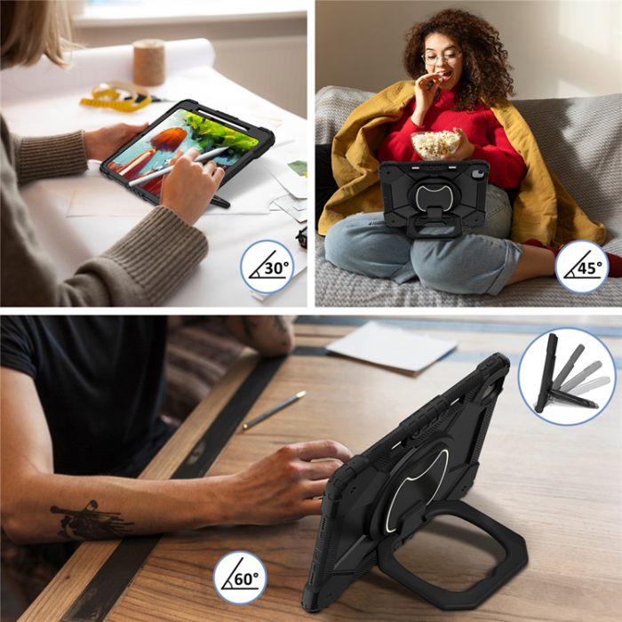 A-One Brand - iPad Air 13(2025/2024) Skal Kickstand - Svart/Svart