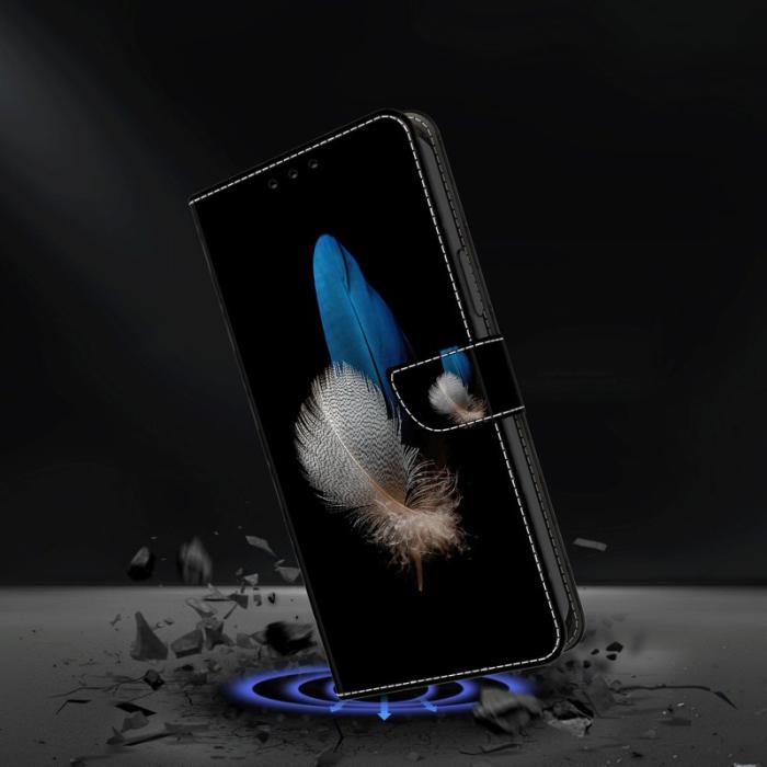OEM - Samsung Galaxy S26/S26 Pro Fodral 3D Mönster Konstläder - Två Fjädrar
