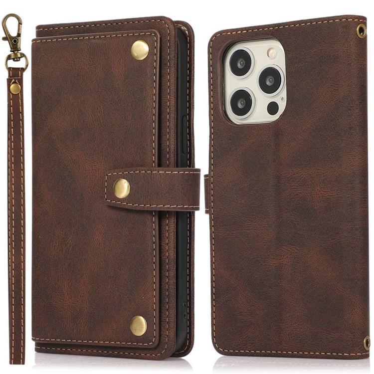 iPhone 14 Pro Plånboksfodral Flip - Coffee | 2353 | AlltMobil