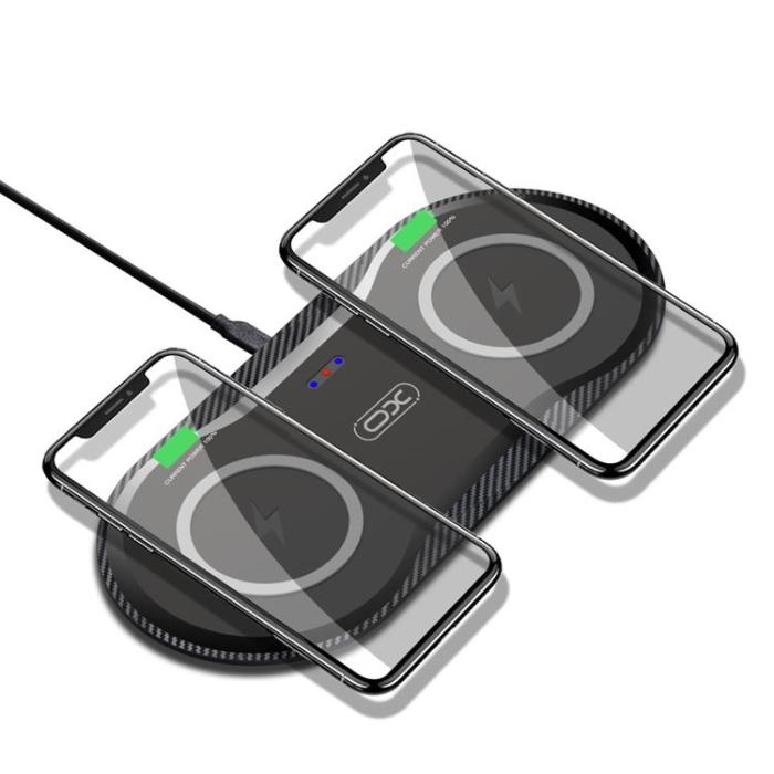XO - XO 2-in-1 Trådlös Laddare Qi 20W WX025 - Svart